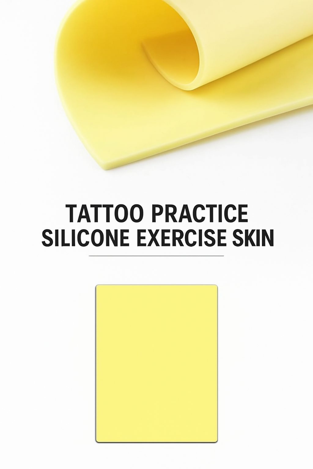 Tattoo Practice Skin – 20×30 cm (Premium Silicone / Skin-Like Elastic Type)