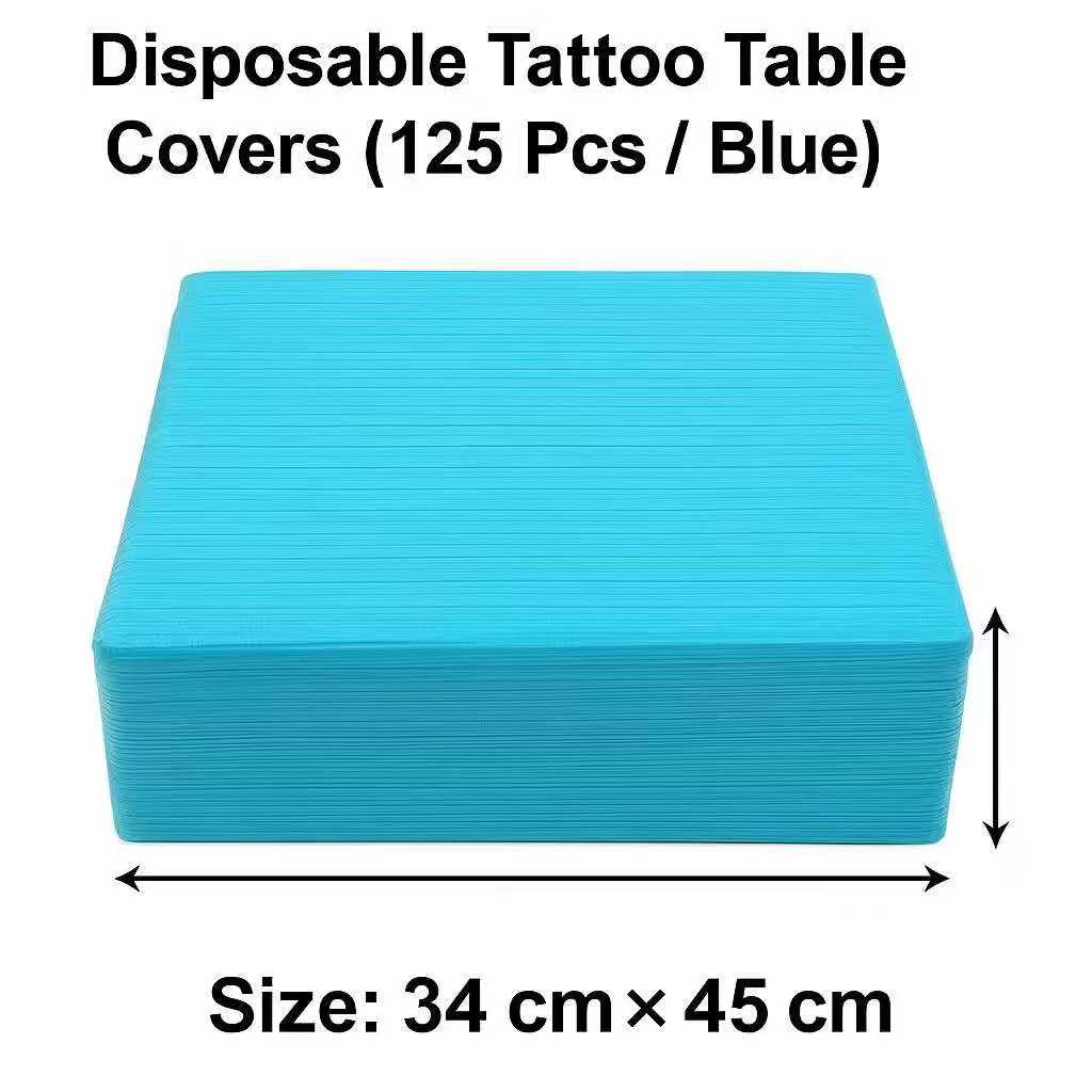 Disposable Tattoo Table Covers (125 Pcs / Blue)