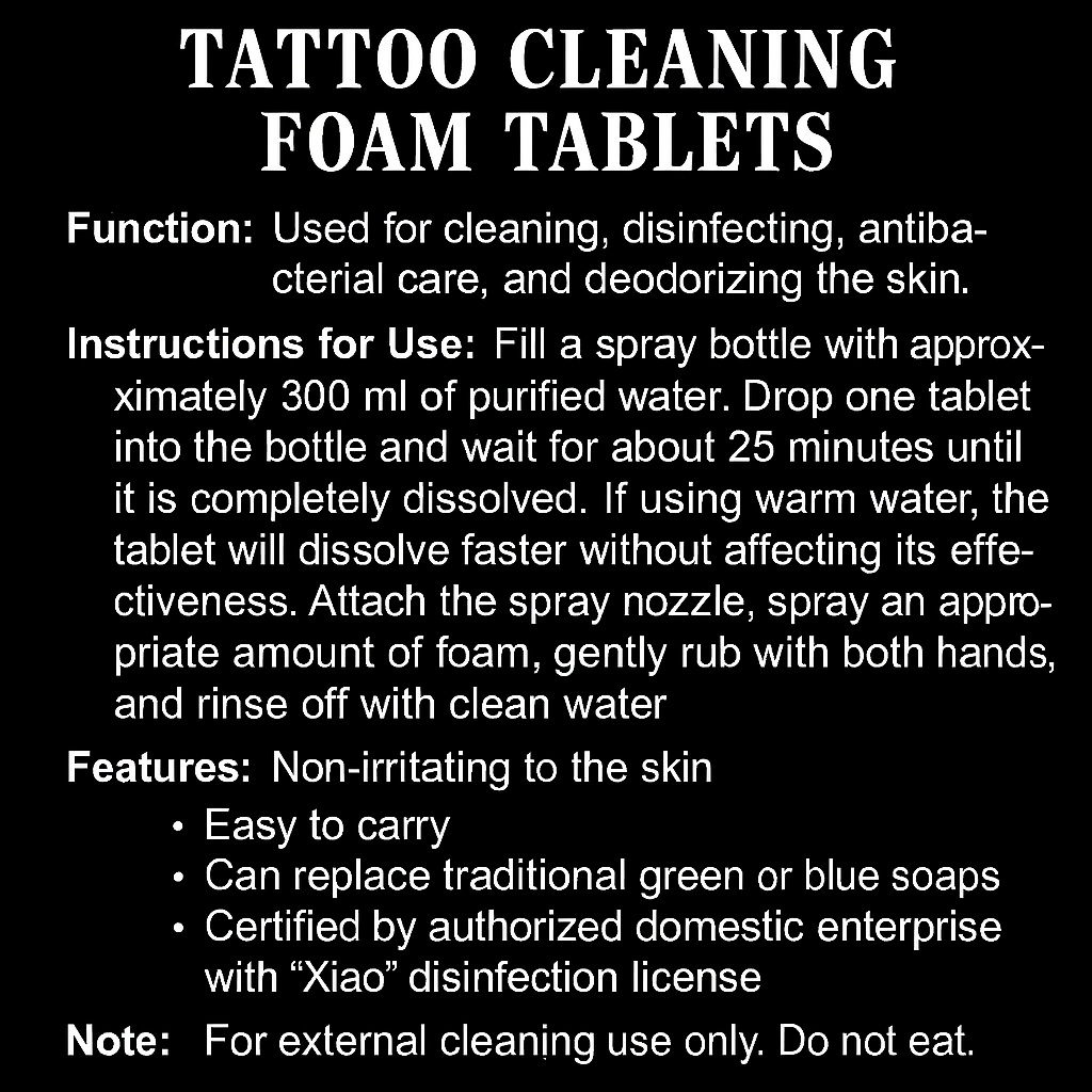 Tattoo Cleaning Foam Tablets - Image 3